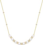 ANIA HAIE Faux Pearl Frontal Necklace