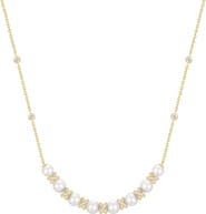 ANIA HAIE Faux Pearl Frontal Necklace