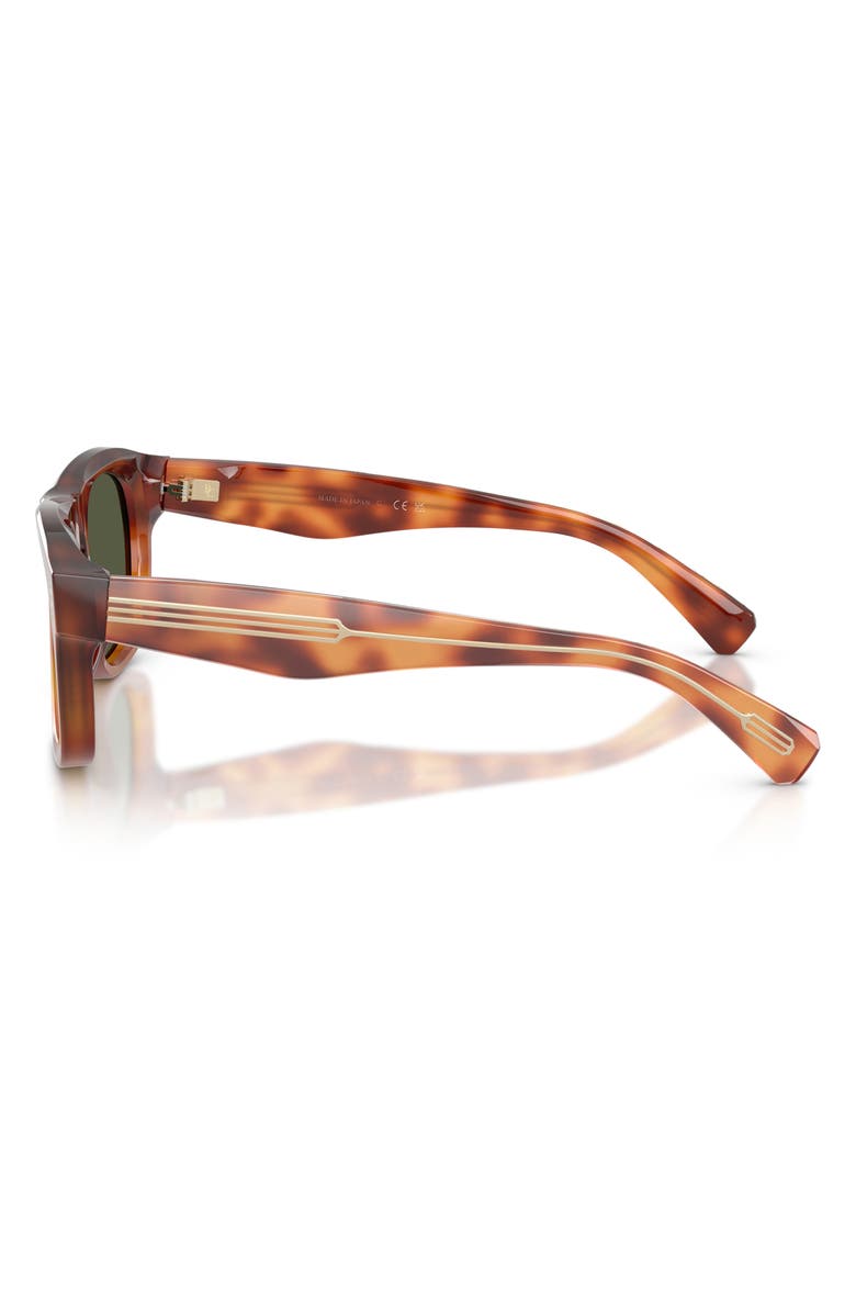 Brunello Cucinelli Alke 53mm Rectangular Pillow Sunglasses, Alternate, color, Havana / Forest