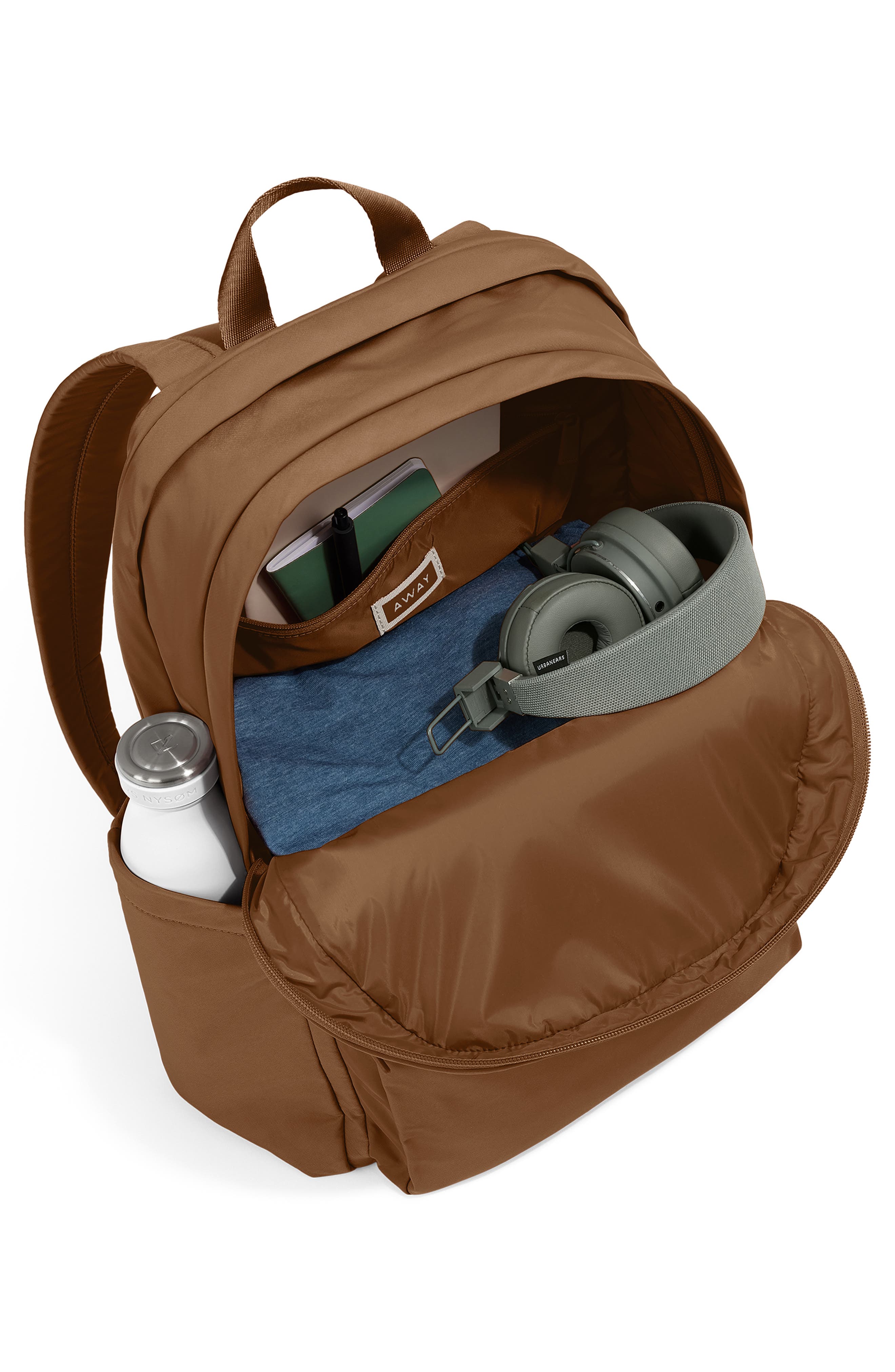 Away Large Featherlight Backpack, Alternate, color, Amaro Brown