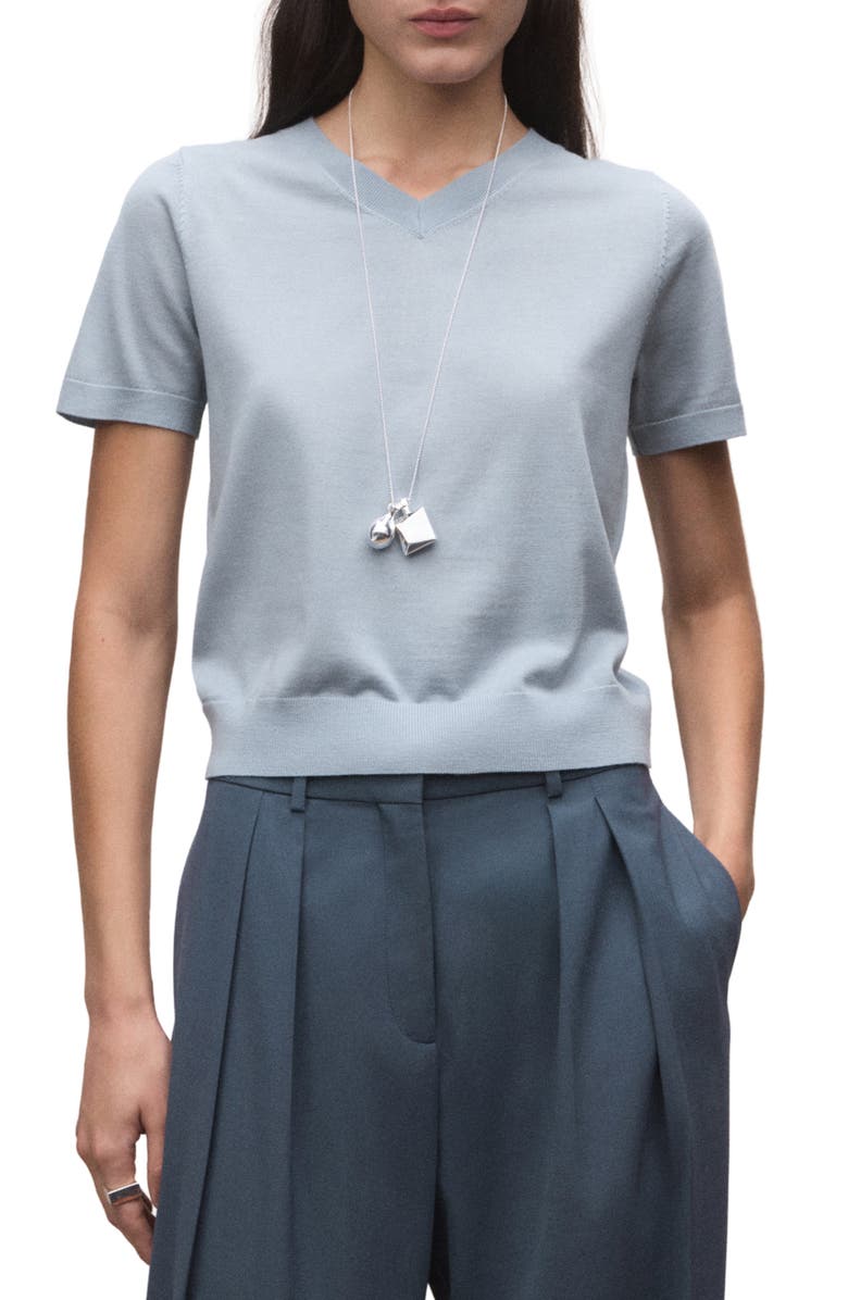 MANGO Wool Sweater, Main, color, Medium Grey