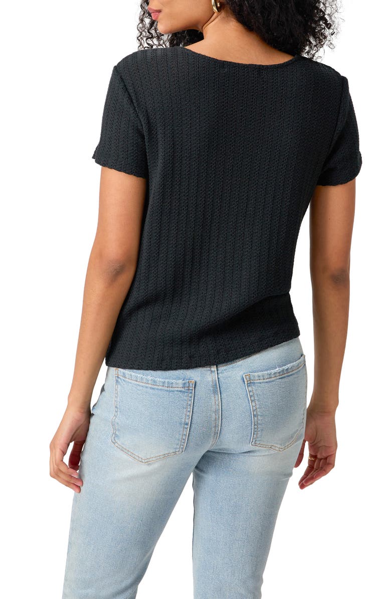 Sanctuary By My Side Tie Hem Pointelle Top, Alternate, color,