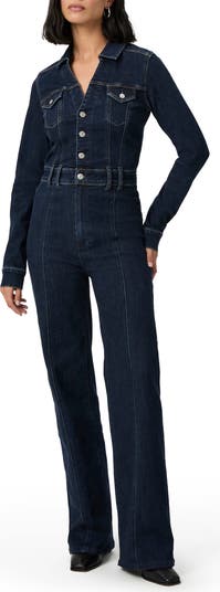 Sasha Long Sleeve Bootcut Denim Jumpsuit