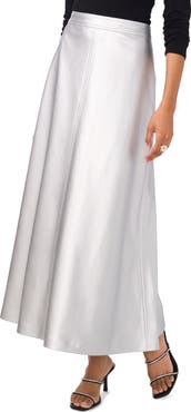 Vince Camuto Faux Leather A-Line Skirt