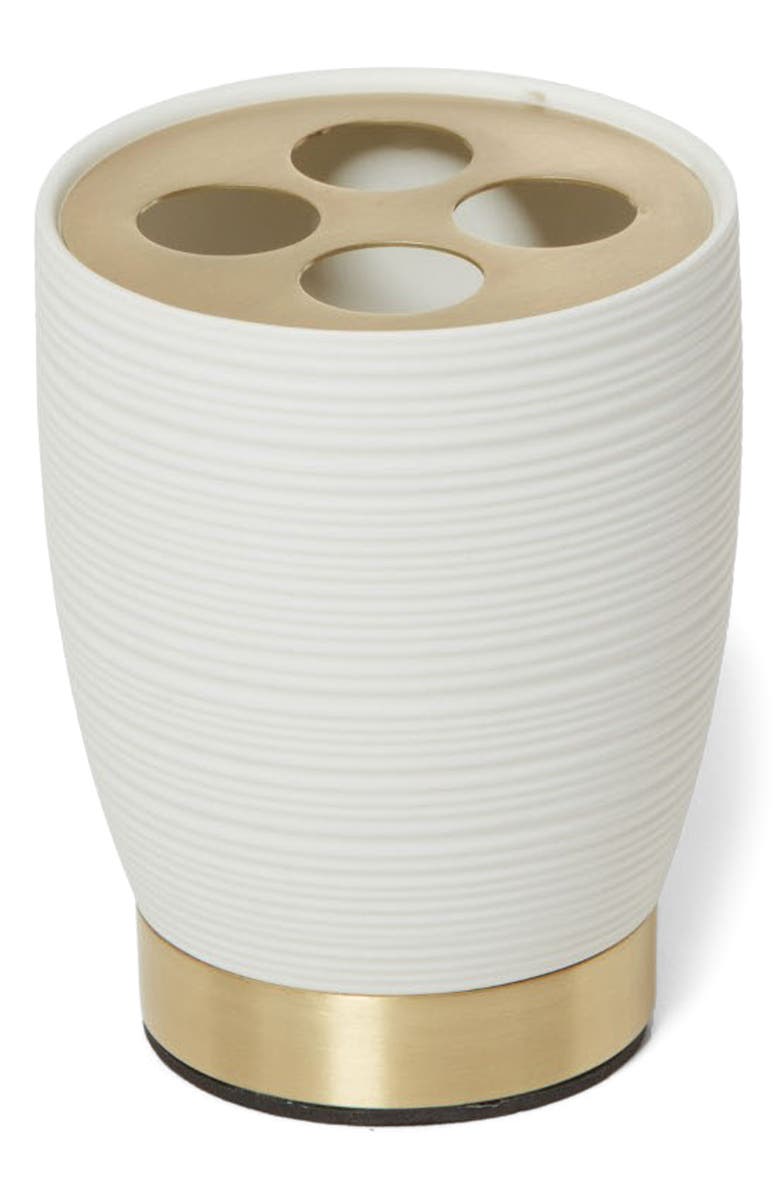 ROSELLI TRADING COMPANY Texture Toothbrush Holder, Main, color, White