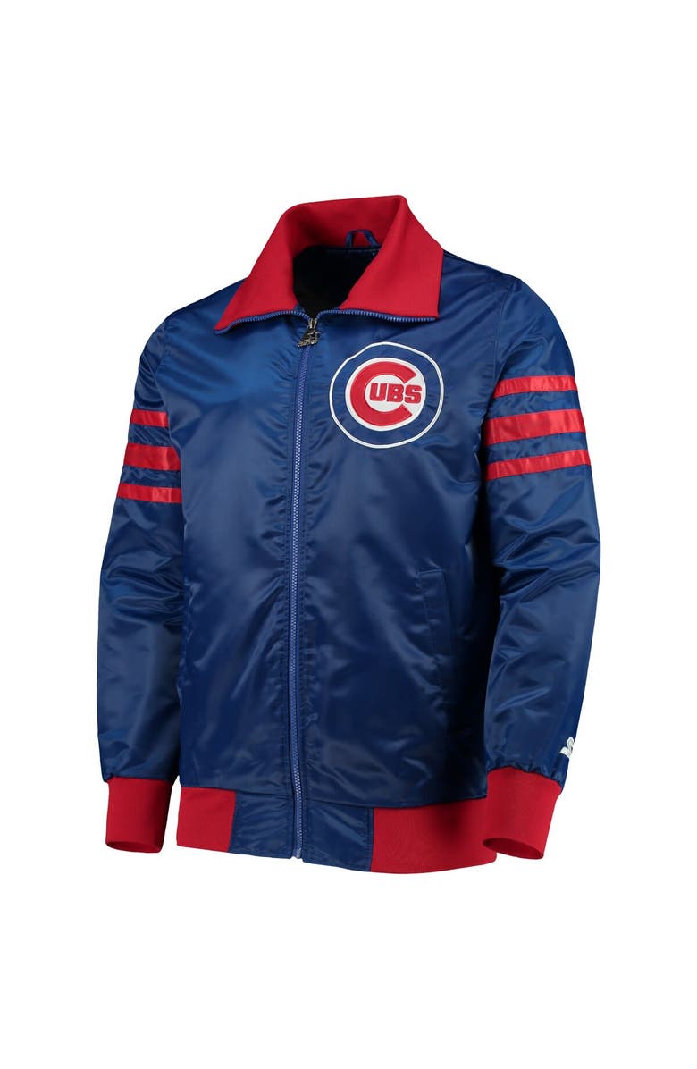 STARTER Men's Starter Royal Chicago Cubs The Captain II Full-Zip Varsity Jacket, Alternate, color, Royal