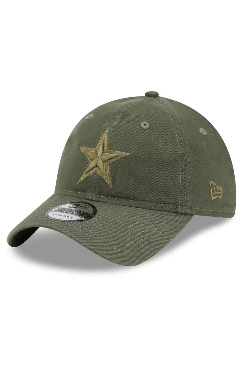 New Era Men's New Era Olive Dallas Cowboys Core Classic 2.0 Tonal 9TWENTY Adjustable Hat, Main, color, 