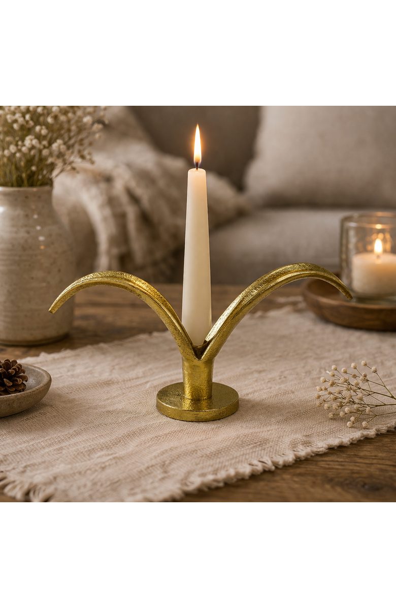 Raiz Studio Arc Wing Candle Holder, Alternate, color, Gold