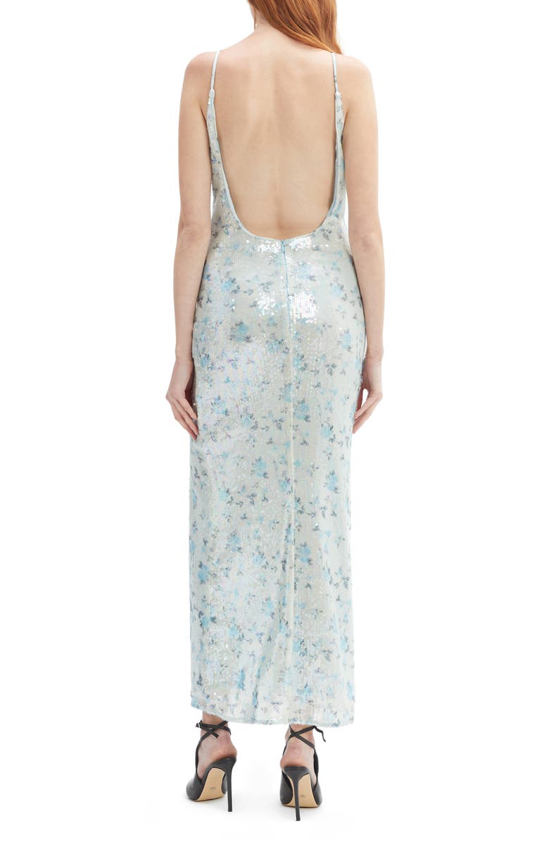 Bardot Lois Sequin Column Dress, Alternate, color, Baby Blue Floral