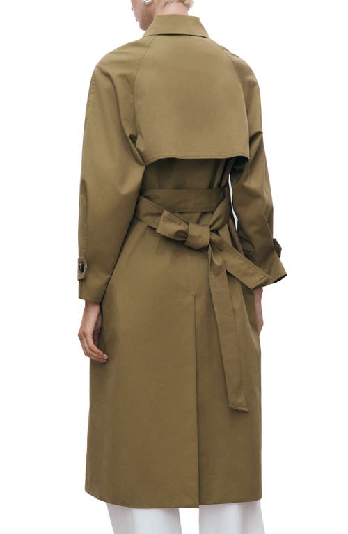 Mango Angela Trench Coat In Brown