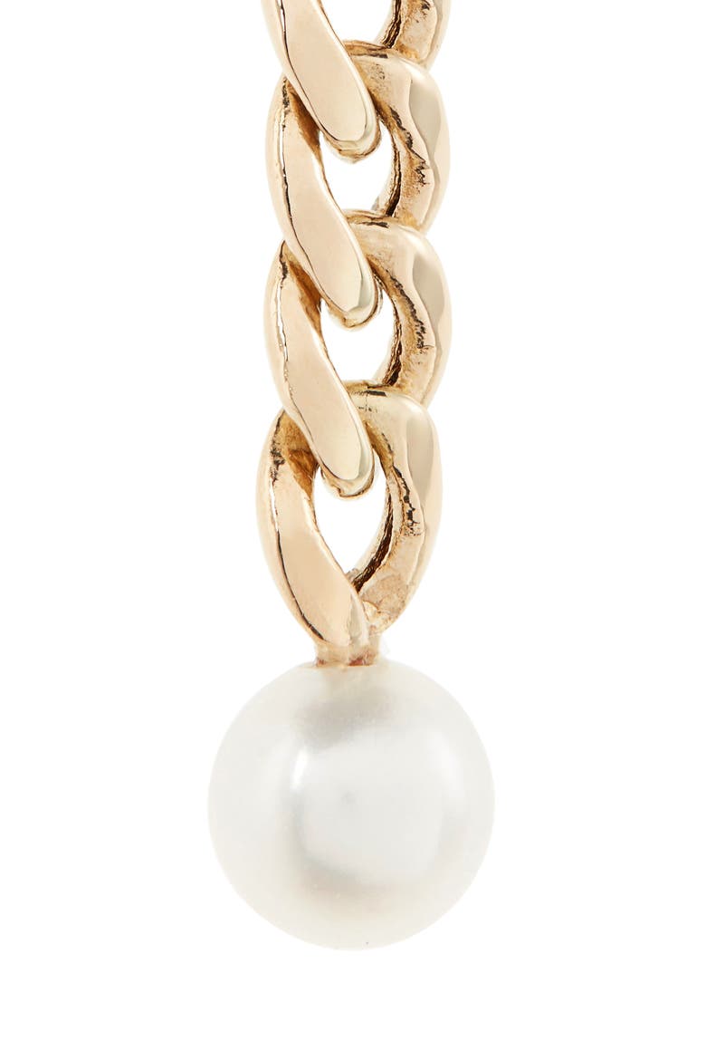 Short Curb Chain Earring, Alternate, color, YELLOW GOLD