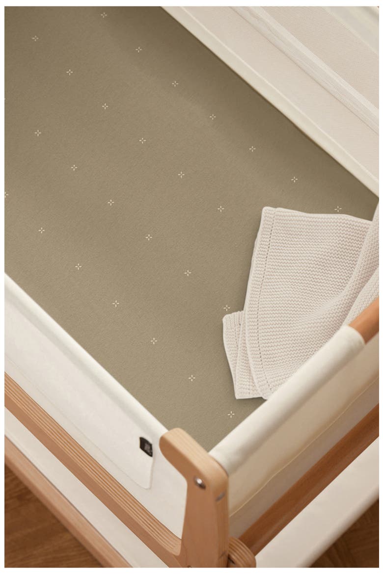Pack of 2 Assorted Crib Sheets, Alternate, color, SAGE/ CROSS