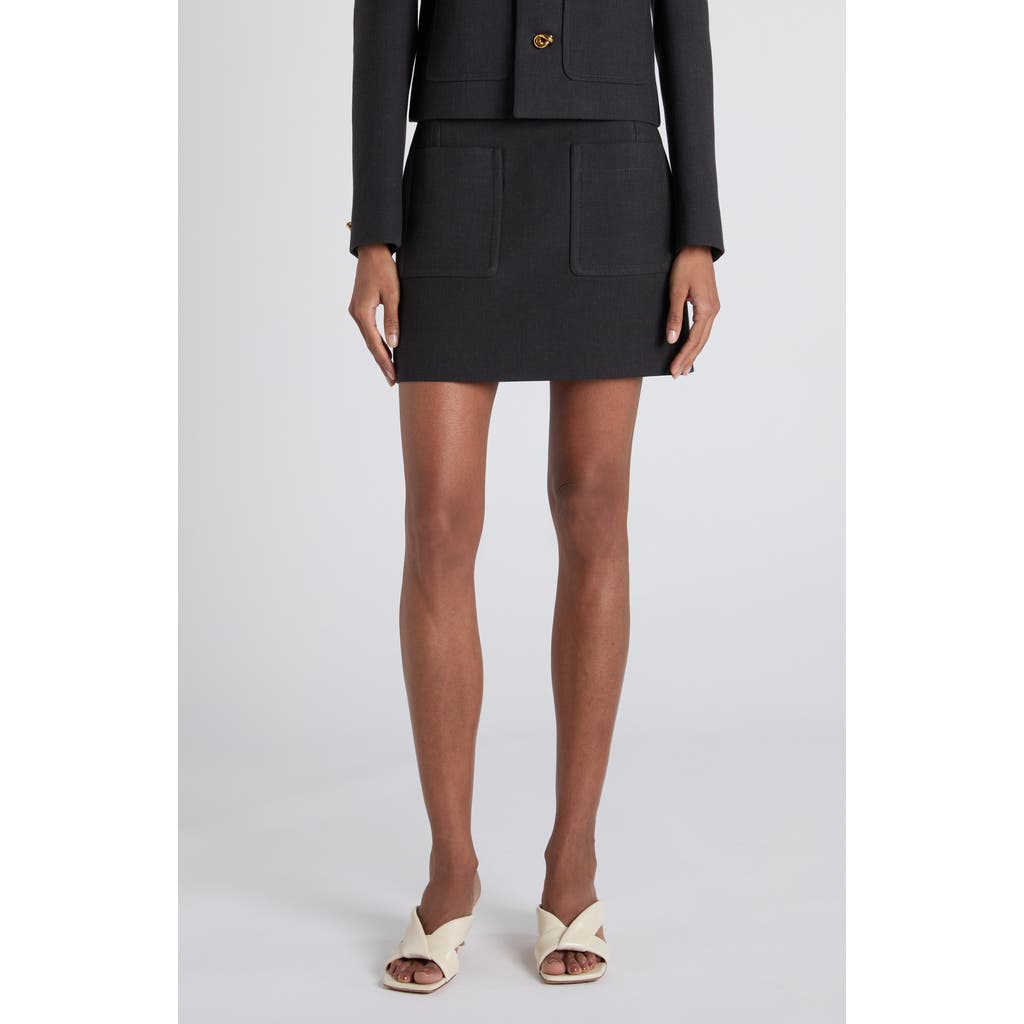 Bottega Veneta Front-pockets Mini Pencil Skirt In Black