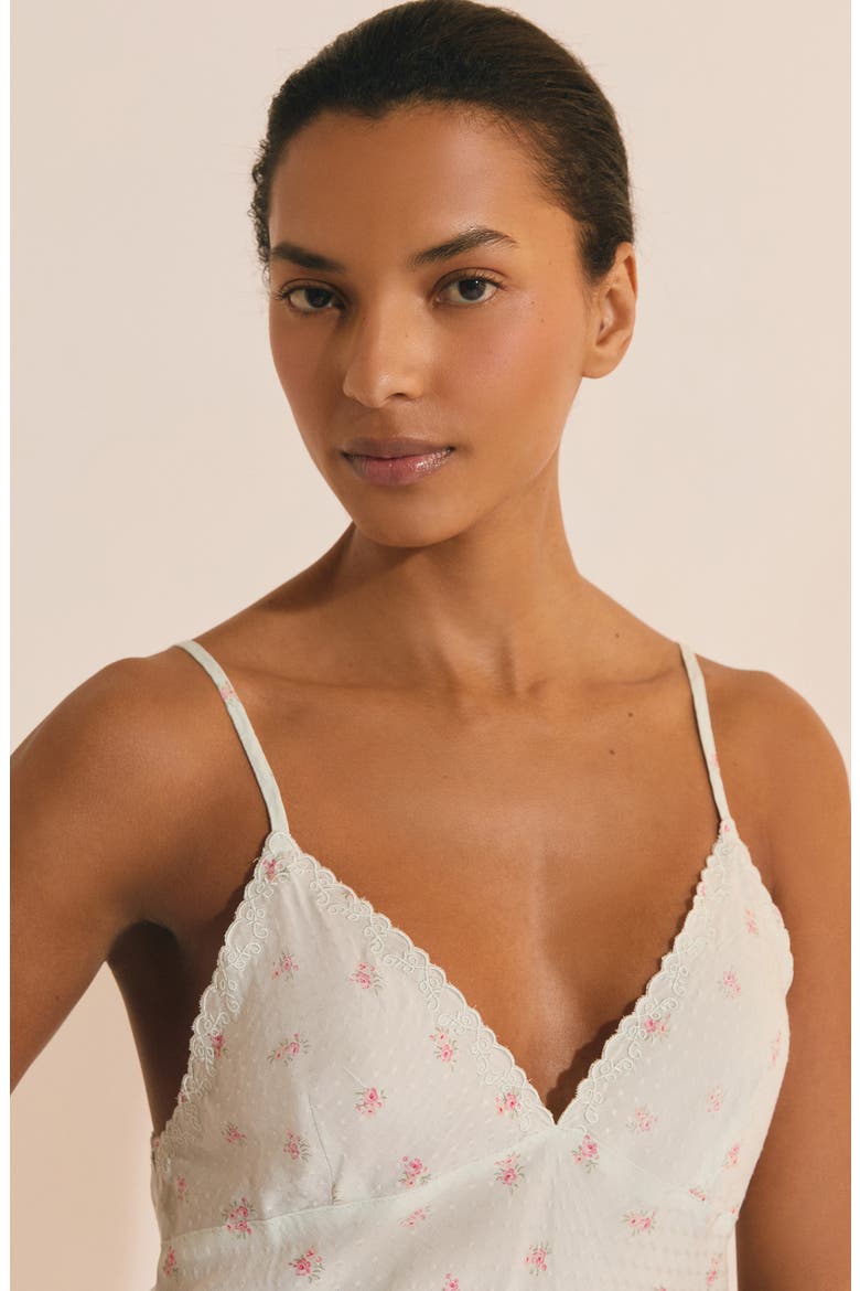 Olivya Caraco Pajama Camisole, Alternate, color, IMP FOND VERT