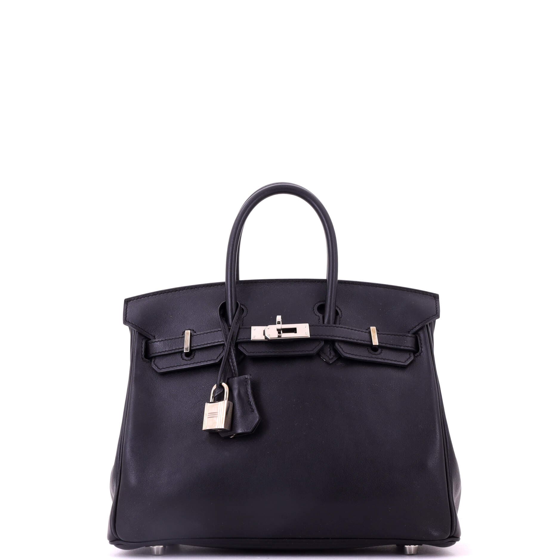 Birkin Handbag Black Swift with Palladium Hardware 25, Main, color, Black