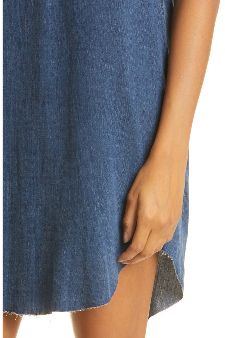 Valerie Raw Hem Denim Dress, Alternate, color, DARK VINTAGE