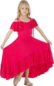 Mia Belle Girls Girls Berry Bliss Hi-Lo Ruffle Dress