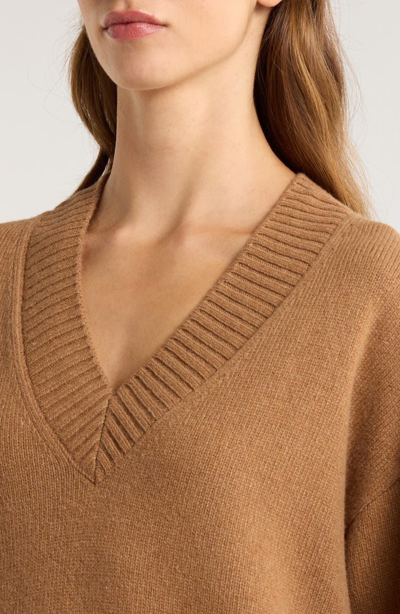 Reformation Jadey Oversize Cashmere Sweater, Alternate, color, Camel
