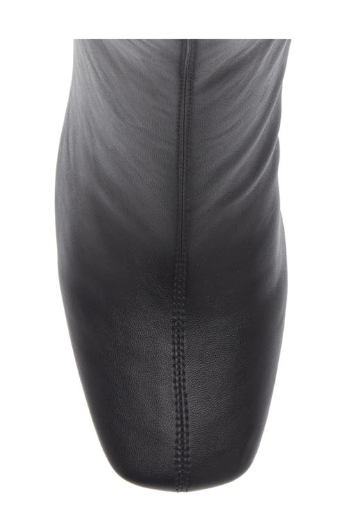 Dkny Cavale Square Toe Block Heel Boot In Black