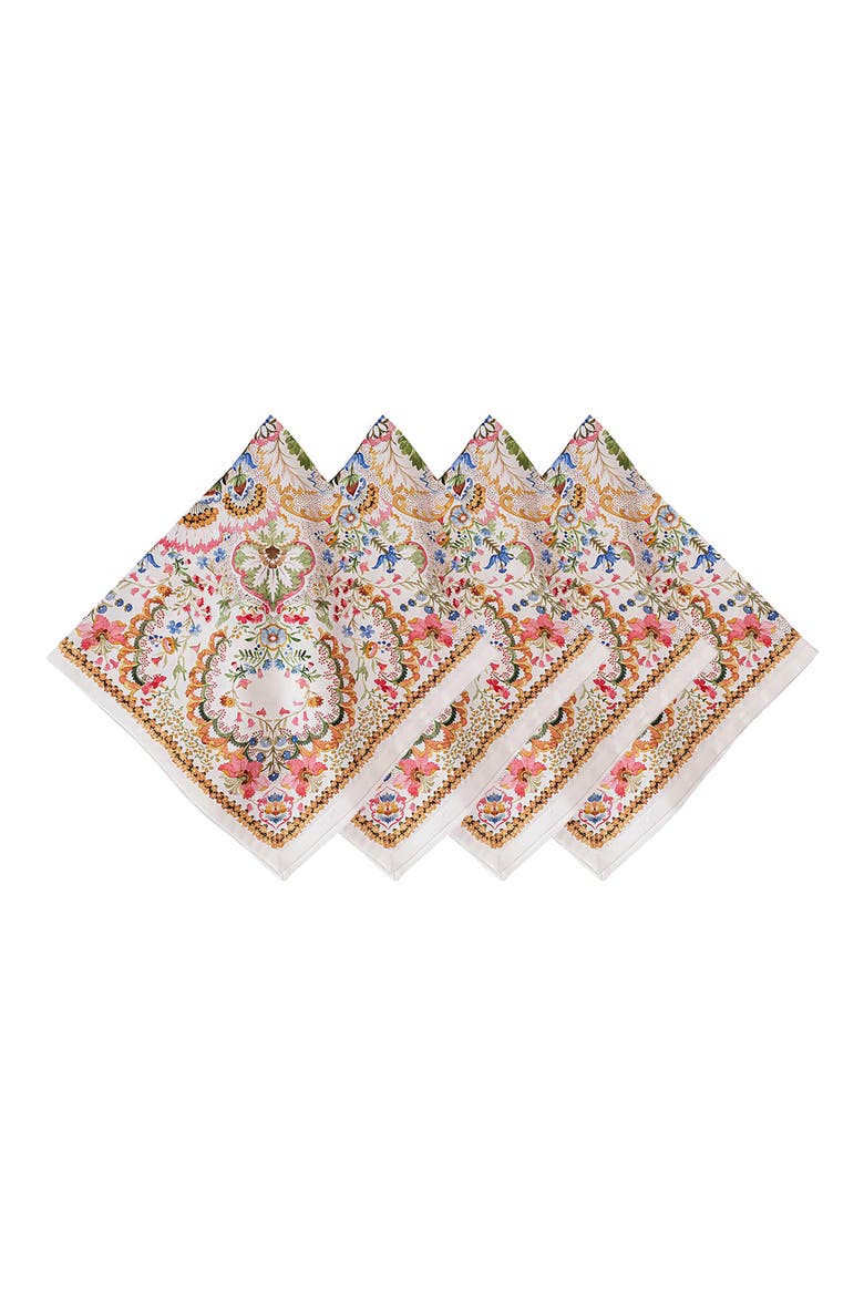 Sofia Set of 4 Sateen Napkins, Main, color, MULTI