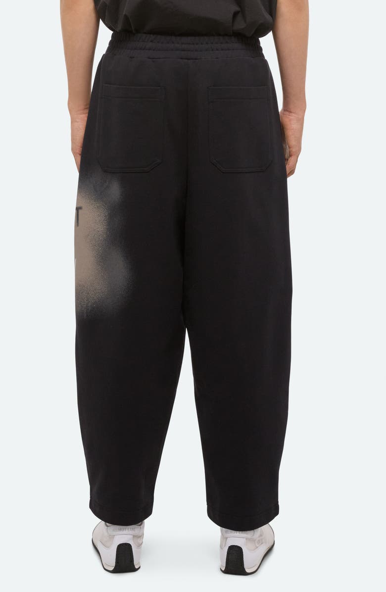Helmut Lang Spray Paint Logo Sweatpants, Alternate, color, Black - 001