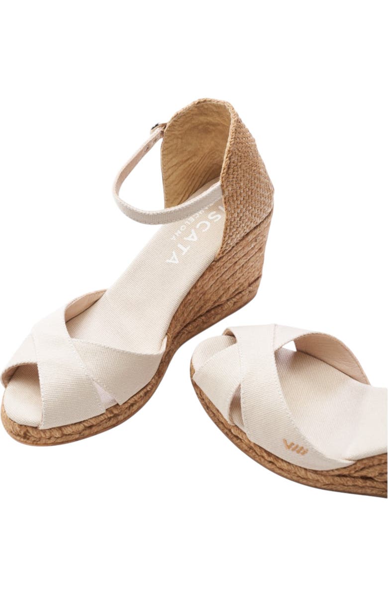 VISCATA Aiguablava Canvas Espadrille Sandal Wedges, Alternate, color, Beige