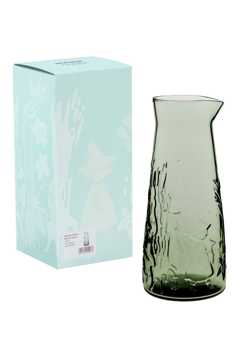 Forest Hide & Seek Glass Pitcher, Alternate, color, GREEN