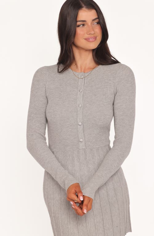 Petal And Pup Petal & Pup Darlina Long Sleeve Minidress In Gray
