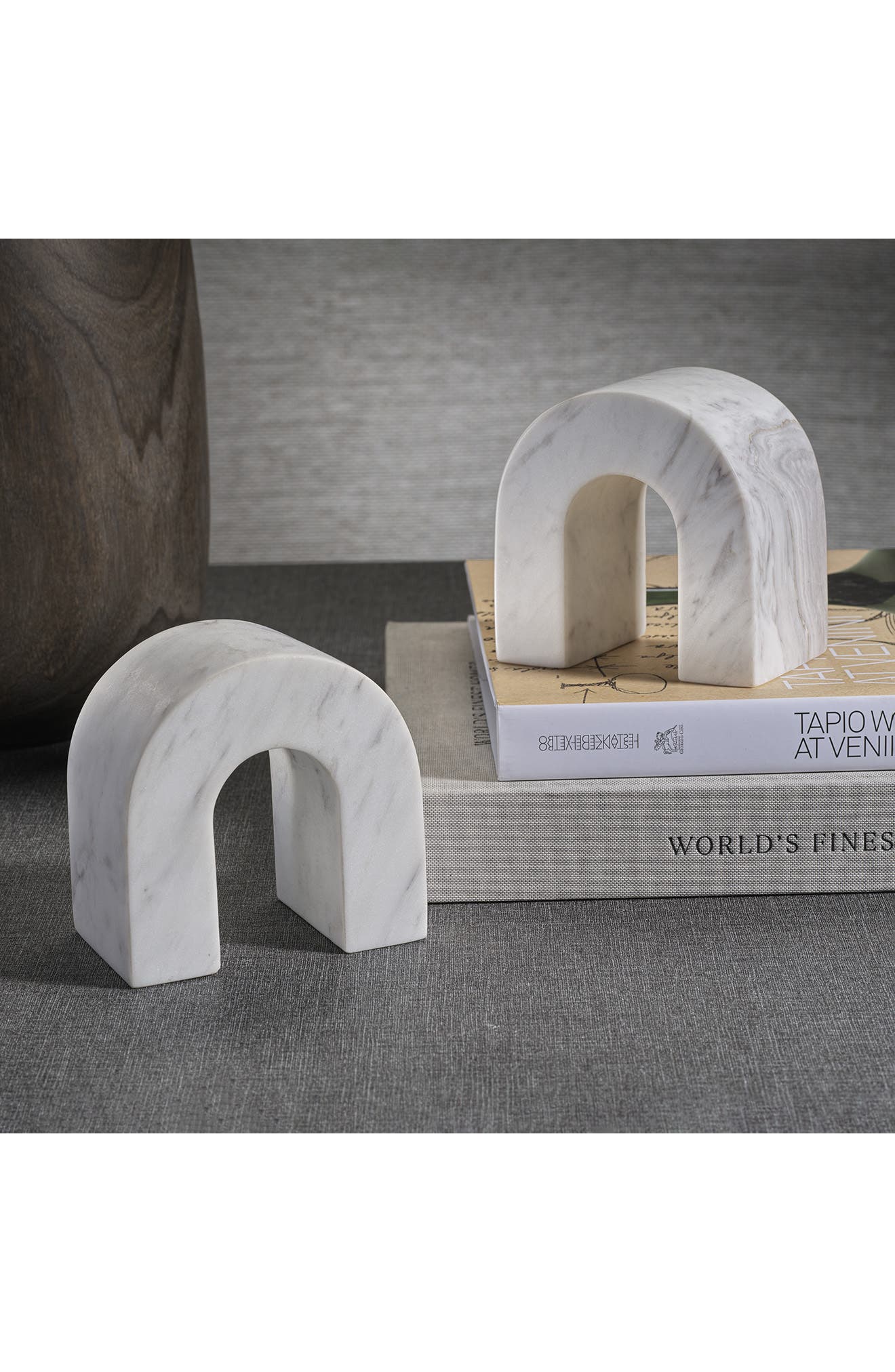 Martil Set of 2 Marble Bookends
