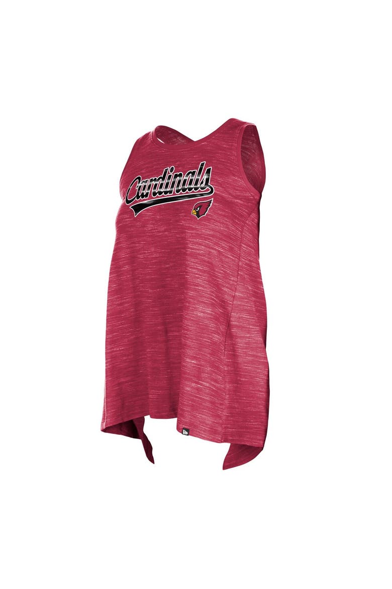 Women's New Era  Cardinal Arizona Cardinals  Space Dye Active Tank Top, Alternate, color, Cardinal