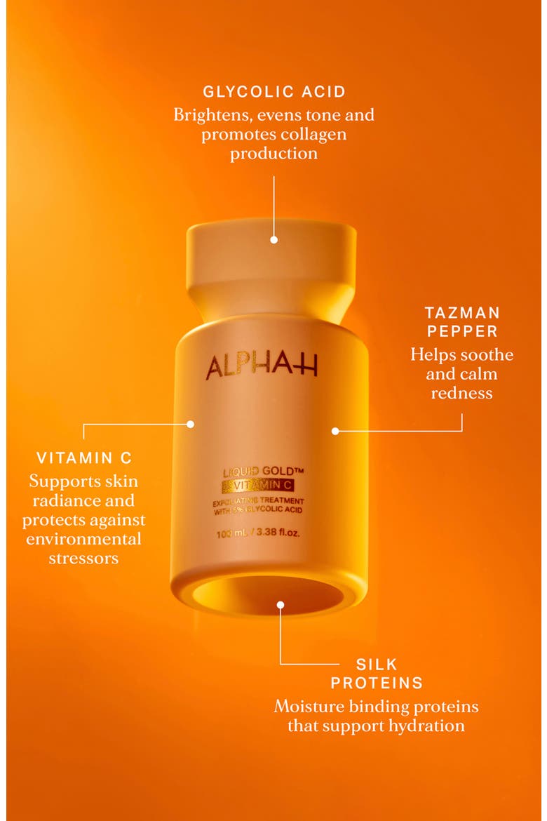 Liquid Gold™ Vitamin C Exfoliating Treatment with 5% Glycolic Acid, Alternate, color, NO COLOR