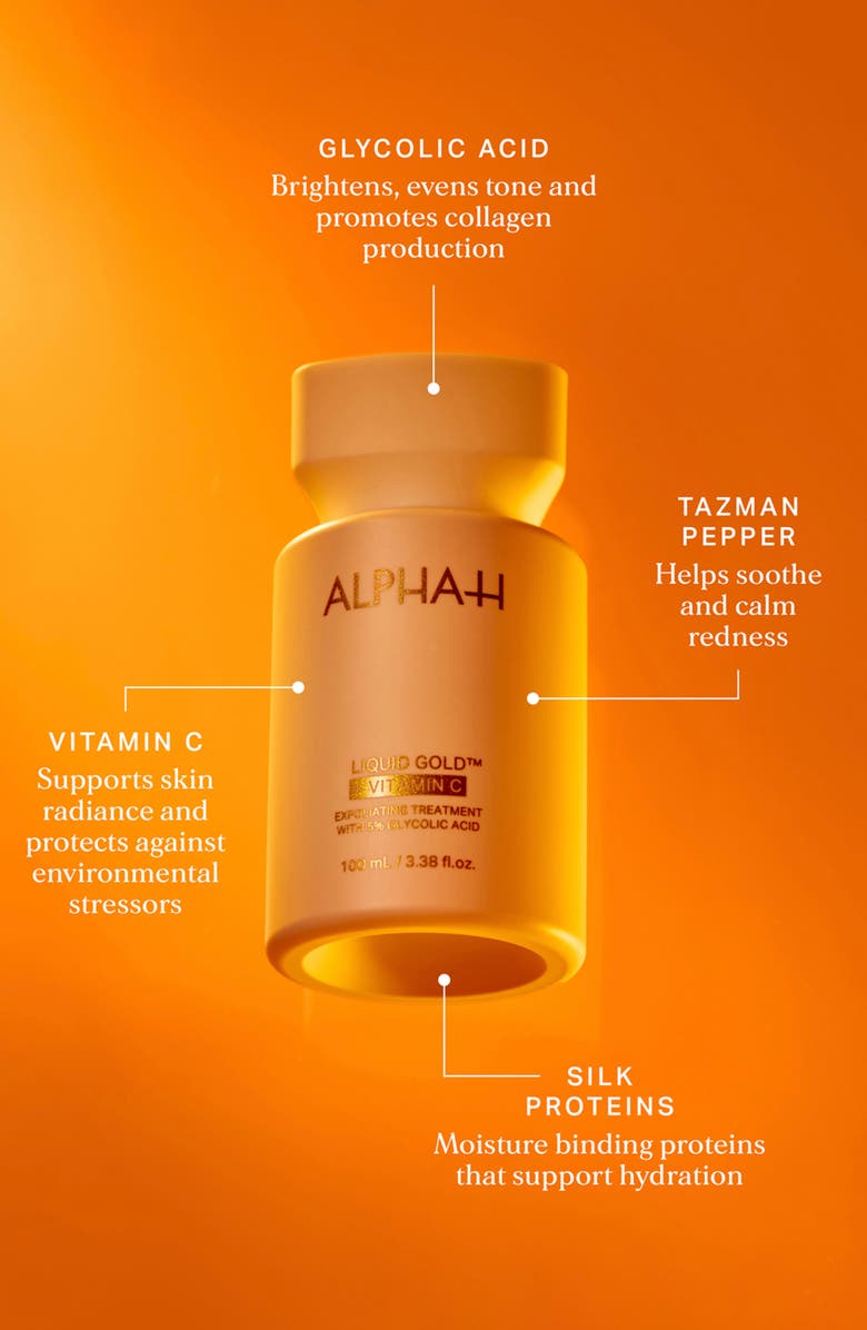 Alpha-H Liquid Gold<sup>™</sup> Vitamin C Exfoliating Treatment with 5% Glycolic Acid, Alternate, color,