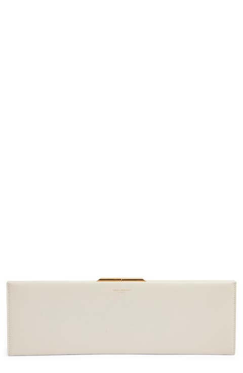 Large Midnight Leather Clutch