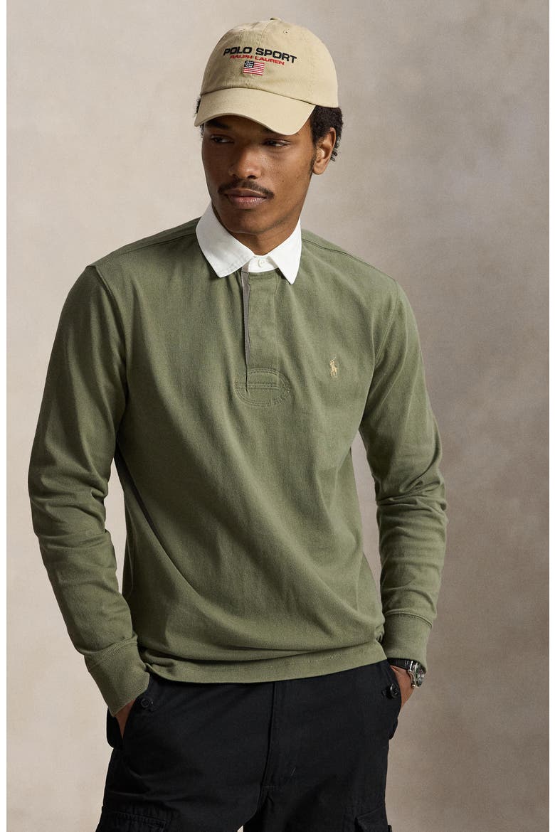 The Iconic Rugby Shirt, Alternate, color, GREEN