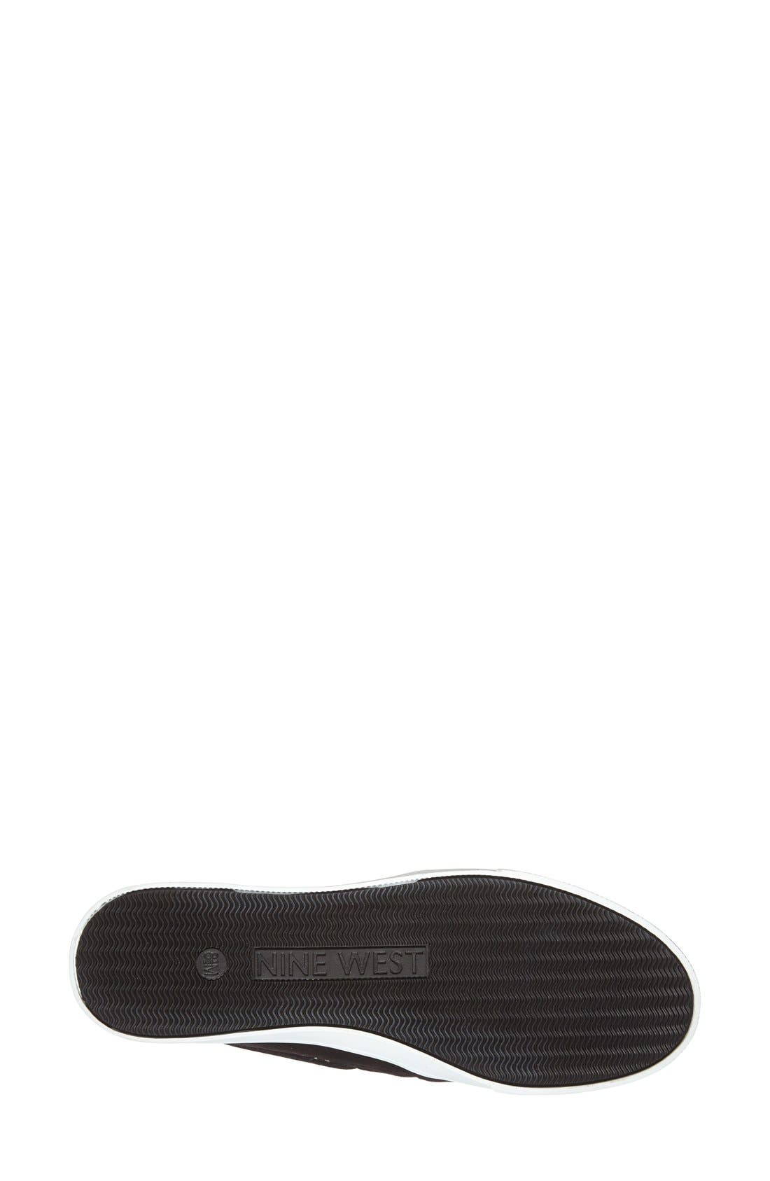 Nine West 'Banter' Perforated Suede Slip-On Sneaker, Alternate, color, 