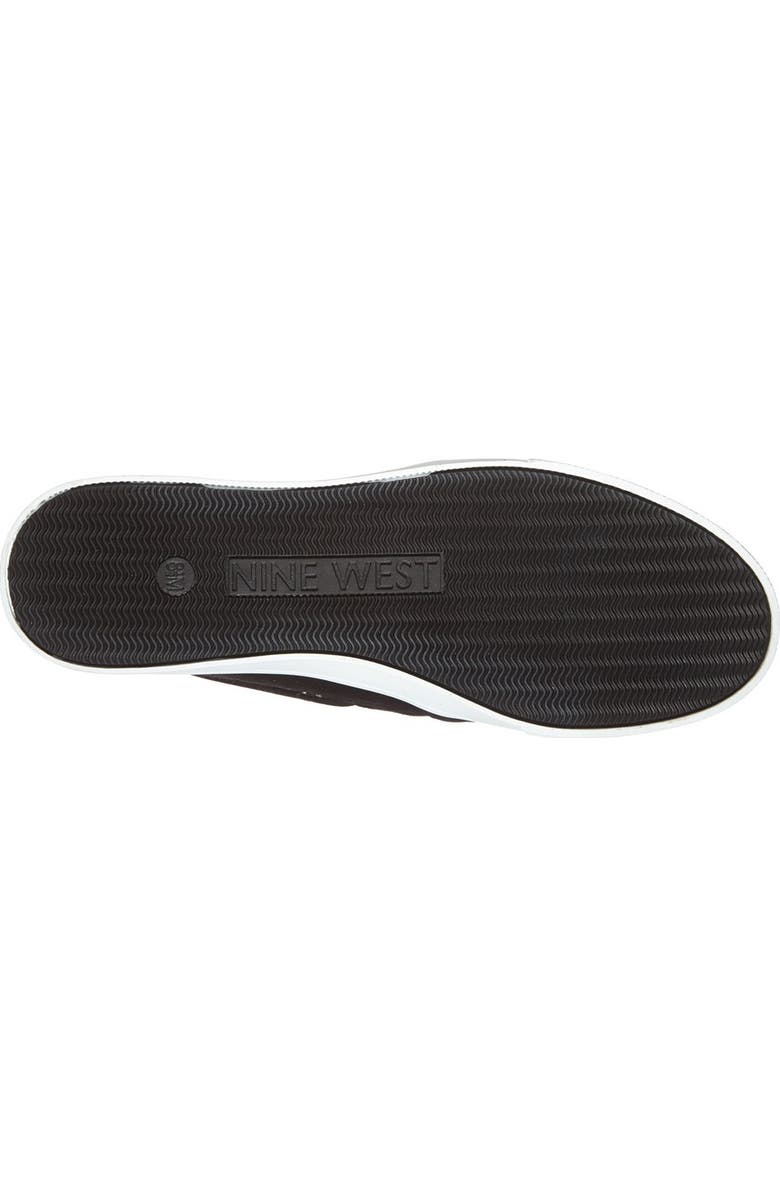 Nine West 'Banter' Perforated Suede Slip-On Sneaker, Alternate, color,