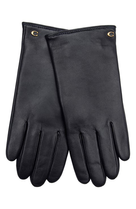 Sculpted C Wool Lined Leather Tech Gloves