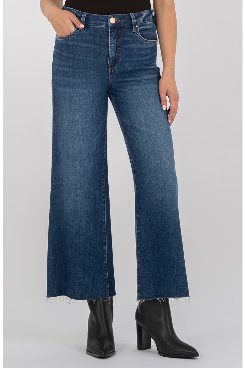 Meg High Waist Raw Hem Wide Leg Jeans, Main, color, INEXHAUSTIBLE
