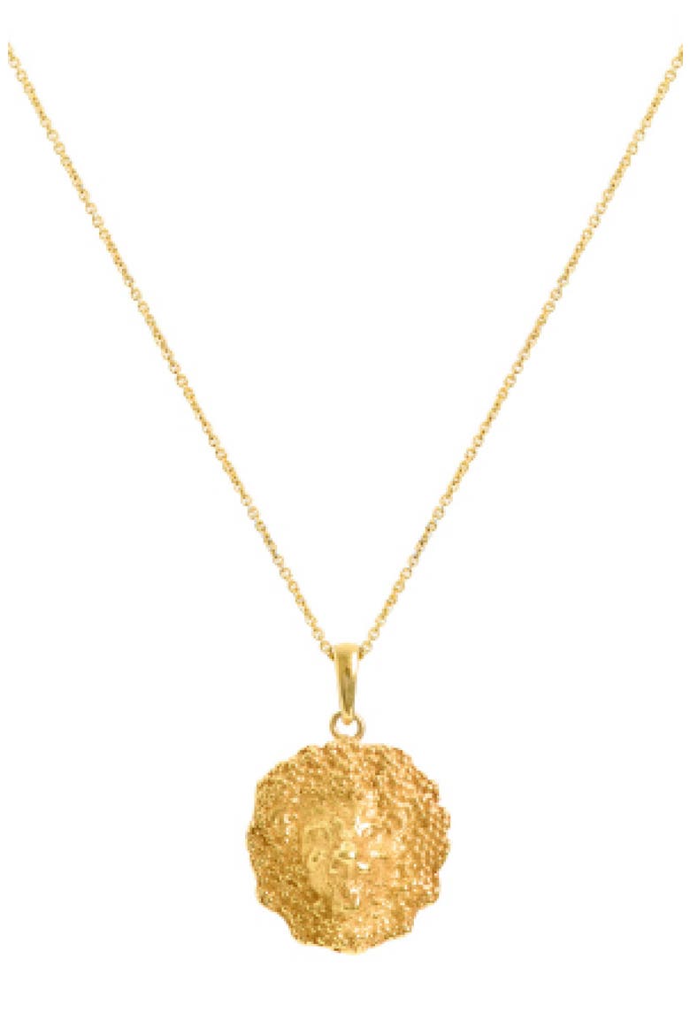 Lion Necklace, Main, color, Gold