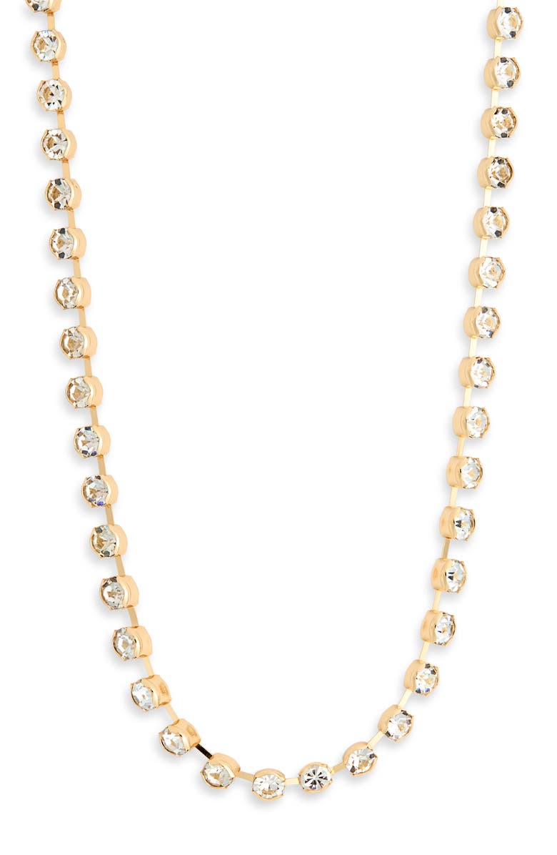 BaubleBar Crystal Collar Necklace, Main, color, Clear