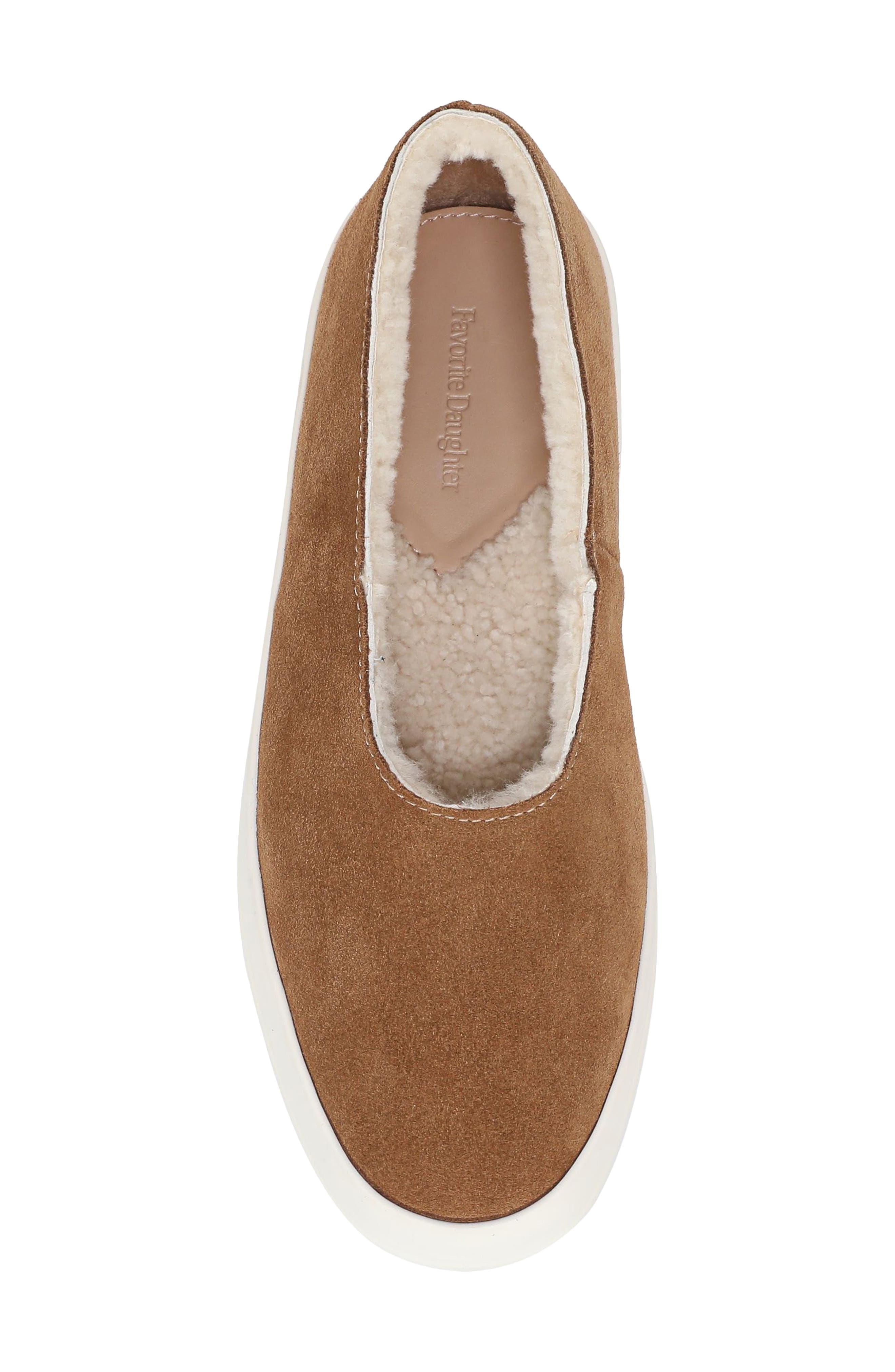 Iris Genuine Shearling Lined Slip-On Sneaker, Alternate, color, BROWN SUGAR