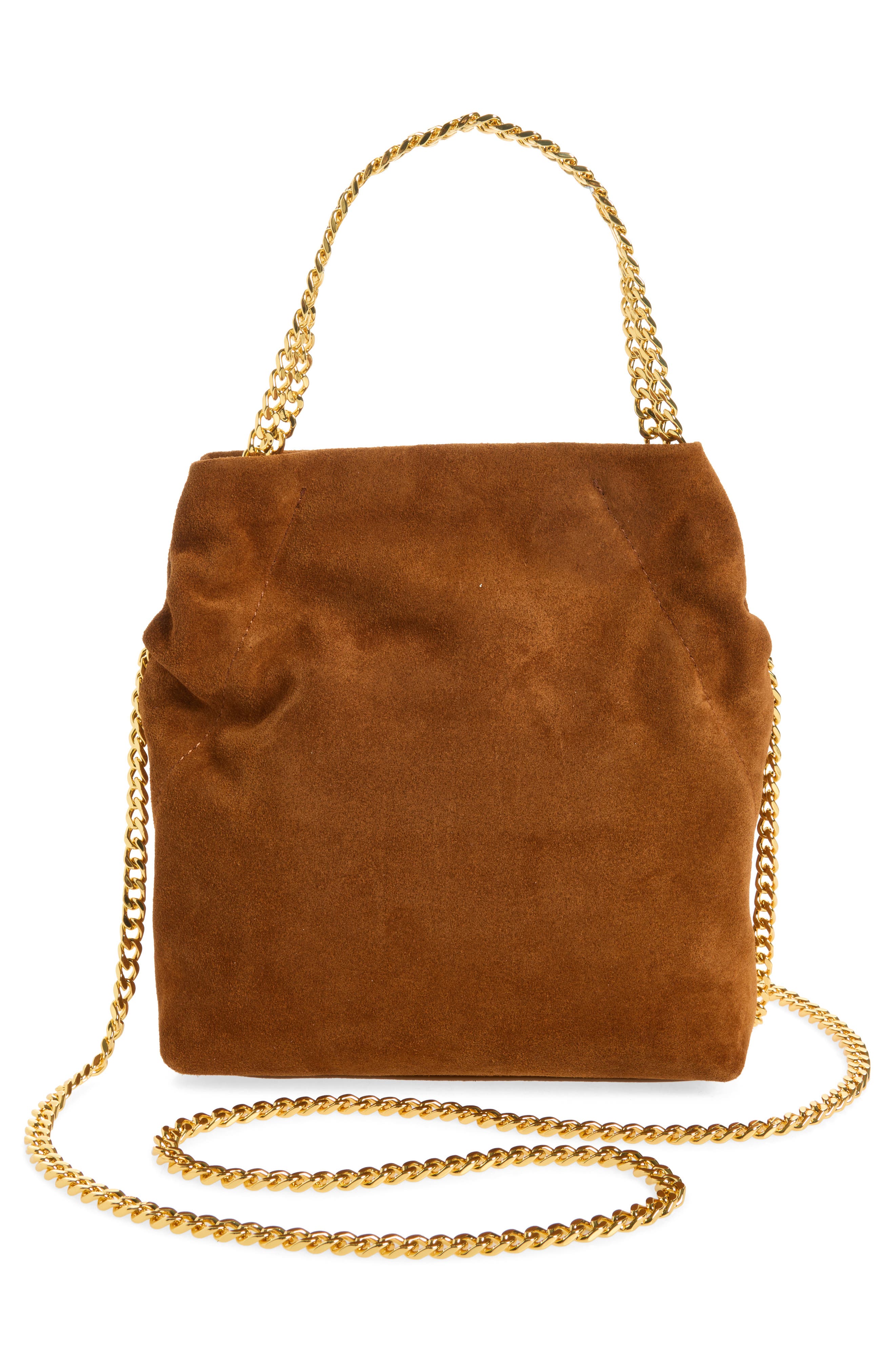 Small Slouch Suede Shoulder Bag, Alternate, color, TOBACCO