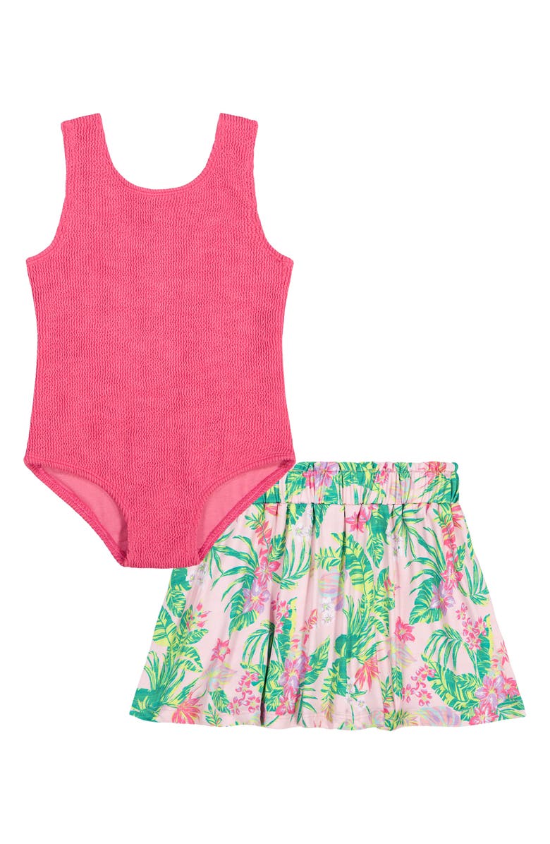 Roxy Kids' 2-Piece Swimsuit Set, Main, color, Pink Multi
