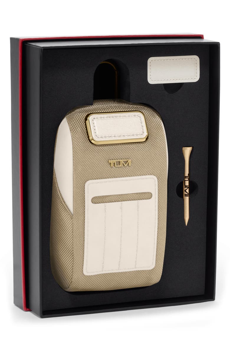 TUMI Golf Pouch with Tees, Alternate, color, Off White/ Tan