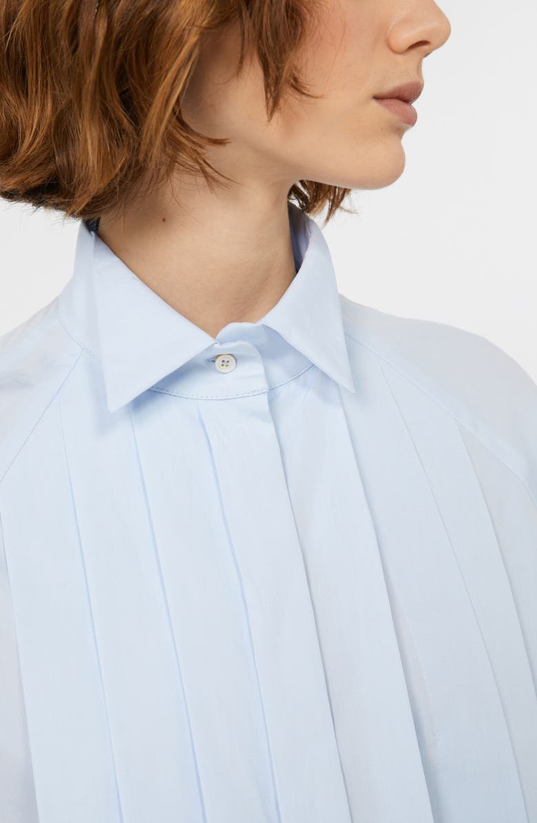Weekend Max Mara Acanto Tuxedo Shirt, Alternate, color, Light Blue