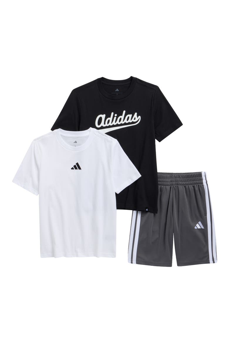 Kids' Graphic T-Shirt & Shorts Set, Main, color, BLACK