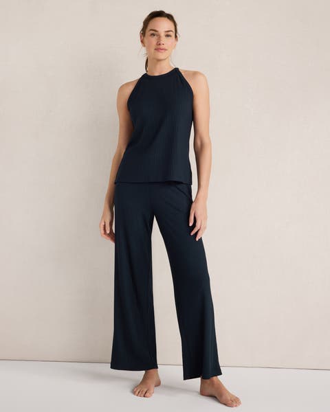Resti Drapey Rib Knit Wide Leg Pants