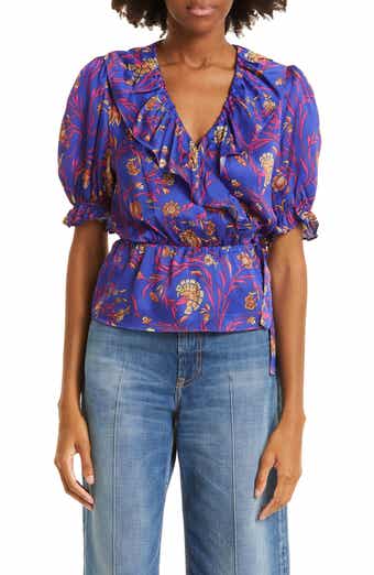 Chella Puff Sleeve Peplum Top