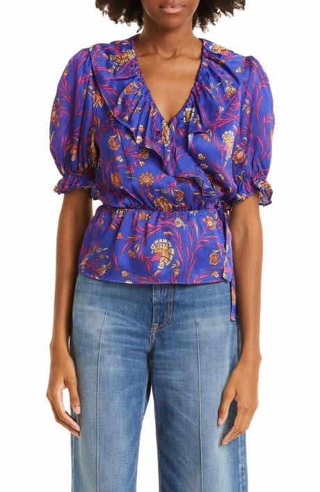 Chella Puff Sleeve Peplum Top