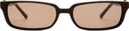 LUV LOU The Phoebe 55mm Rectangular Sunglasses